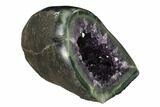 Dark Purple Amethyst Geode With Polished Face - Uruguay #151291-2